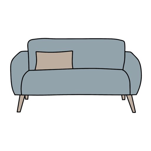 Logo des Wiener Psychotherapeuten Johannes Plot blaues Sofa